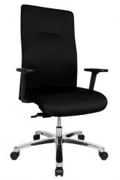 Bürodrehstuhl - Sitz-BxTxH 540x460x440-520 mm - Lehnenh. 700 mm - Traglast 150 kg - Punktsynchr.m. - schwarz/ blau/ sand/ hellbraun