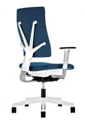 Bürodrehstuhl - Sitz-BxTxH 475x450x420-550 mm - Lehnenhöhe 540-600 mm - pendelnd gelagerter Muldensitz - schwarz/ blau / lila/ grün - inkl. Armlehnen