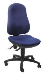 Bürodrehstuhl - Sitz-BxTxH 460x460x420-550 mm - Lehnenh. 580 mm - Permanentk. - Bandscheibensitz - schwarz / royalblau / bordeaux