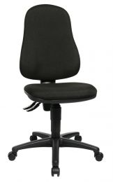 Bürodrehstuhl - Sitz-BxTxH 450x440x420-550 mm - Lehnenh. 580 mm - Permanentk. - Muldensitz - schwarz / royalblau / orange 