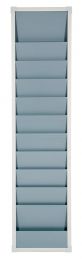 Werkstattplaner schmal, 10 Schienen, BxTxH 315x76x1278 mm