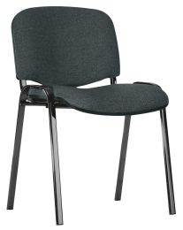 Stapelstuhl - Ovalrohrgestell schwarz - Sitz-/Rückenpolster schwarz /blau /bordeaux - Rückenabdeckung Kunststoff schwarz - VE 4 Stück