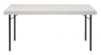 Klapptisch, BxTxH 1400x700x720 mm, 4-Fuß-Gestell aus Vierkantrohr, Tischplatte aufgedoppelt 65 mm, weiß