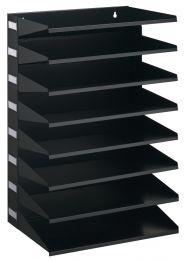 Metall-Sortierablage, BxTxH 360x250x540 mm, 8 Fächer, schwarz