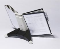 Sichttafelsystem, Tischständer, Kunststoff, 10 Sichttafeln-Polypropylen (5 x schwarz, 5 x grau), 10 Reiter 58 mm breit