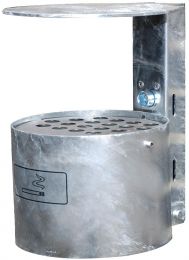 Ascher, rund, mit Haube, Vol. 4 Liter, Durchm. 200 mm, Höhe 290 mm, feuerverzinkt