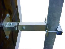Verkehrsspiegel, Anti-Frost, rot/weißer Rahmen, Spiegelfläche Edelstahl, Rahmen Kunststoff, Durchm. 600 mm, max. Beobachterabstand 11 m