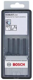 BOSCH Fliesen-Diamant-Bohrer Robust Line Set 1 6/8/10/14 mm