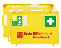 Söhngen Betriebsverbandkasten Erste-Hilfe Extra+Handwerk, nach DIN 13157, leuchtgelb mit signalrot, 0371096