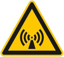 Warnschild, Warnung vor elektromagnetischen Feldern, Alu, 200 mm