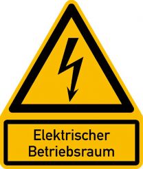 Hinweisschild, Elektrischer Betriebsraum, Alu, 237x200 mm