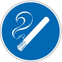 Gebotssschild, Rauchen gestattet, Alu, Durchm. 200 mm