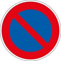 Verkehrssschild eingeschränktes Halteverbot VZ 286/50, Alu 2 mm, Durchm. 420 mm