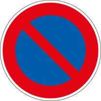 Verkehrssschild eingeschränktes Halteverbot VZ 286/50, Alu 2 mm, Durchm. 600 mm