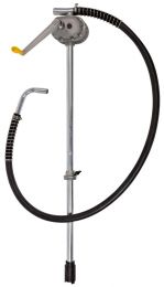 Handkurbel-Rotationspumpe 60 l/min, Dichtung NBR für dünnfl., selbstschm., nicht brennbare Medien geeignet, Tauchrohr 1000 mm, D 30 mm, Gew. 2 Zoll