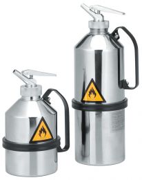 Dosierkanne aus Edelstahl, mit nach allen Seiten drehbarem Feindosierer, Volumen 2,5 l, Durchm.xH 145x280 mm