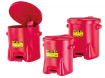 Entsorgungsbehälter aus PE, Volumen 23 Liter, Farbe rot, Durchm.xH 420x400 mm