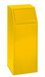 Wertstoffsammler, Vol. 68 l, BxTxH 400x400x1000 mm, selbstschl. Einwurfklappe, verz. Innenbehälter, Farbe gelb
