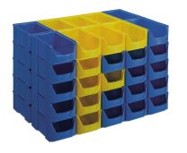 Sichtlagerkasten, PE, BxTxH 103x168x75 mm, Größe 5, Farbe blau, VE 42 Stück