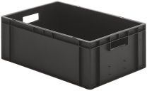 Euronormbehälter, leitfähig, Polypropylen, schwarz, LxBxH außen/innen 300/255x200/152x145/133 mm, VE 8 Stück