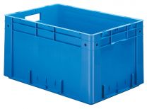 Schwerlast-Euronormbehälter, PP, Wände + Boden geschlossen, LxBxH 600x400x420 mm, Farbe blau, VE 2 Stück