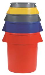 Kunststofftonne, PE, Volumen 37,9 l, Durchm.xHöhe 397x435 mm, Farbe weiß