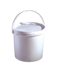 Verpackungseimer, Polypropylen (PP), natur,Tragegriff, Deckel, Volumen 2,6 l, Durchm.xHöhe 175x141 mm, VE 20 Stück