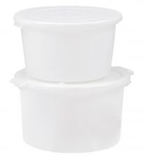Bottich, rund, HDPE natur, Muschelgriff, Volumen 65 l, Durchm.xHöhe 590x330 mm, ohne Deckel