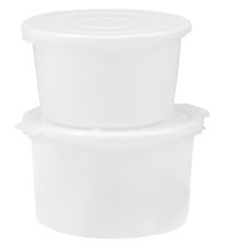 Bottich, rund, HDPE natur, Muschelgriff, Volumen 85 l, Durchm.xHöhe 628x385 mm, ohne Deckel