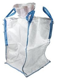 Big Bag, weiß, BxTxH 900x900x1100 mm, 140g/qm, unbeschichtet, Schürze, Boden geschlossen, VE 10 Stück