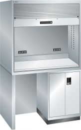 Lista Arbeitsplatzsystem BxTxH 1434x725x2100 mm, RAL 7035, 1 Aufsatzschrank mit Rolladen, 1 Fuß, Hardwareschrank, 17.822.020
