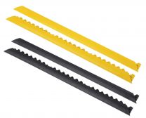 Eckverbindung für Arbeitsplatz-Fliese mit Verbindungsöffnung - Farbe schwarz / gelb - LxB 1000x60 mm - auch für Art.Nr.849656/657