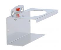 Dosenhalter, einfach, Breite 100 mm, Durchm. 70 mm, ähnlich RAL 9006 aluminium