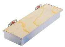 Werkzeugaufnahmebox mit Holzplatte zum Selbstbohren, BxTxH 320x135x55 mm, ähnlich RAL 9006 aluminium