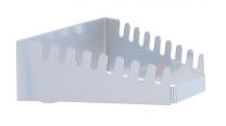 Schraubenschlüsselhalter, waagerecht, für 8 Schlüssel, BxTxH 130/60x150x50 mm, ähnlich RAL 9006 aluminium