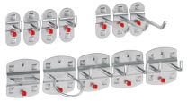 Hakensystem 12-teilig, ähnlich. RAL 9006 aluminium