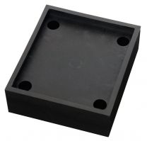 PU-Federelement, schwarz, BxTxH 140x160x50 mm, für Rammschutz-Planke