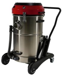 Hochleistungs-Nass- und Trockensauger, mit Edelstahlbehälter 120 l, Motor 3x1200 Watt/230 V, 3,5 m Saugschl. Durchm. 50 mm + Universalschrägrohrdüse