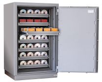 Datensicherungstesor, Sicherheitsstufe Kl. I, S120DIS, BxTxH 800x730x1143 mm, Volumen 234 l, 2 Böden, RAL 7035 lichtgrau