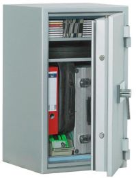 Dokumentenschrank, Sicherheitsstufe B + S2, S60P, BxTxH 463x427x380 mm, Volumen 31 l, 1 Boden, Kapazität 3 Ordner, 1-türig, RAL 7035 lichtgrau