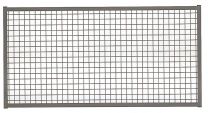 Aufsatzelement für Trennwandschutzgitter, BxH 300x750 mm, RAL 7037 staubgrau