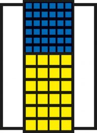 Flügeltürenschrank, BxTxH 680x280x1740 mm, RAL 6011 resedagrün, Fachlast 50 kg, mit Sichtlagerkästen: 36xGr. 5 blau, 24xGr. 4 gelb