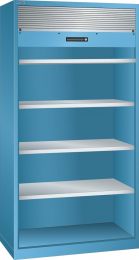 Lista Rollladenschrank, BxTxH 1000x580x1950 mm, 4 Verstellböden, RAL 5012, Rolllade grau, 58.401.010