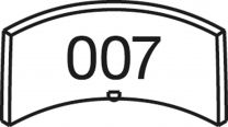 CP Türschutz Nummernschild, aus Kunststoff, zur Anbringung oberhalb des Schlüsselschildes