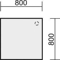 Anbautisch rund, BxTxH 800-1200x1047x720 mm, Platte ahorn, Stützfuß lichtgrau