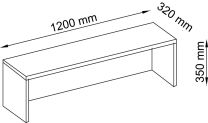 Hammerbacher Thekenaufsatz, BxTxH 1200x320x350 mm, buche, VWB12/6