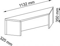 Hammerbacher Thekenaufsatz, BxTxH 90 Gradx320x350 mm, lichtgrau, VWB90/5