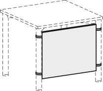 Sichtblende, BxH 800x475 mm, lichtgrau, inkl. Montagesatz