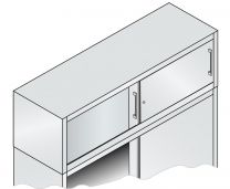 CP Schiebetürenschrank, BxTxH 1600x400x500 mm, 1 OH, Korpus/Türen RAL 7021 schwarzgrau