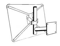 Wandarm, BxH 500x400 mm, für senkrechte Flächen, für alle Spiegelgrößen